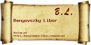 Benyovszky Libor névjegykártya